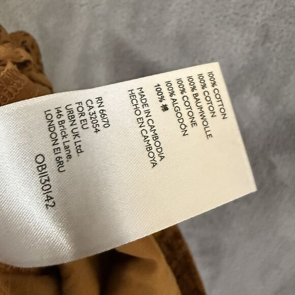 Anthropologie Pants Small Yellow Marigold Paper Bag Waist Belted Malin Cuffed - Picture 12 of 12